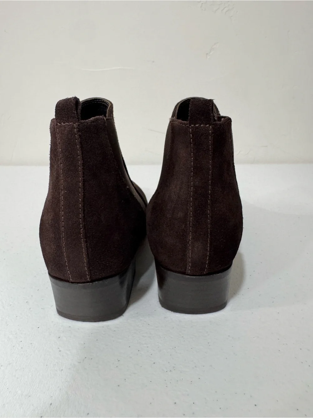 Aquatalia Fiona Crosta Chelsea Weatherproof Chocolate Brown Suede Ankle Boot 6